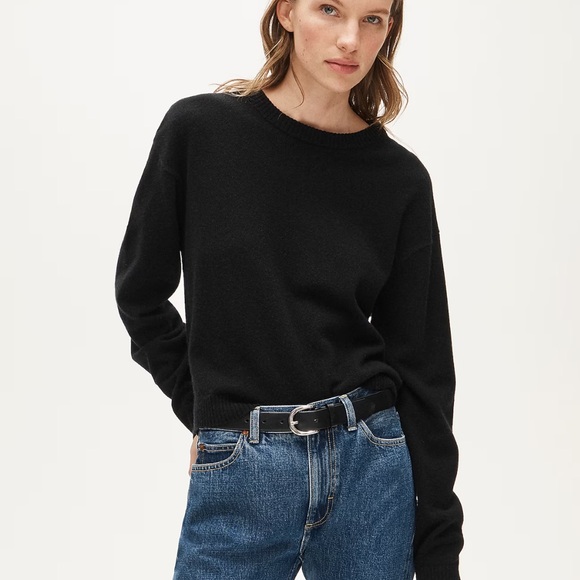 J Crew Perfect cashmere crewneck sweater XS Black - Picture 3 of 8